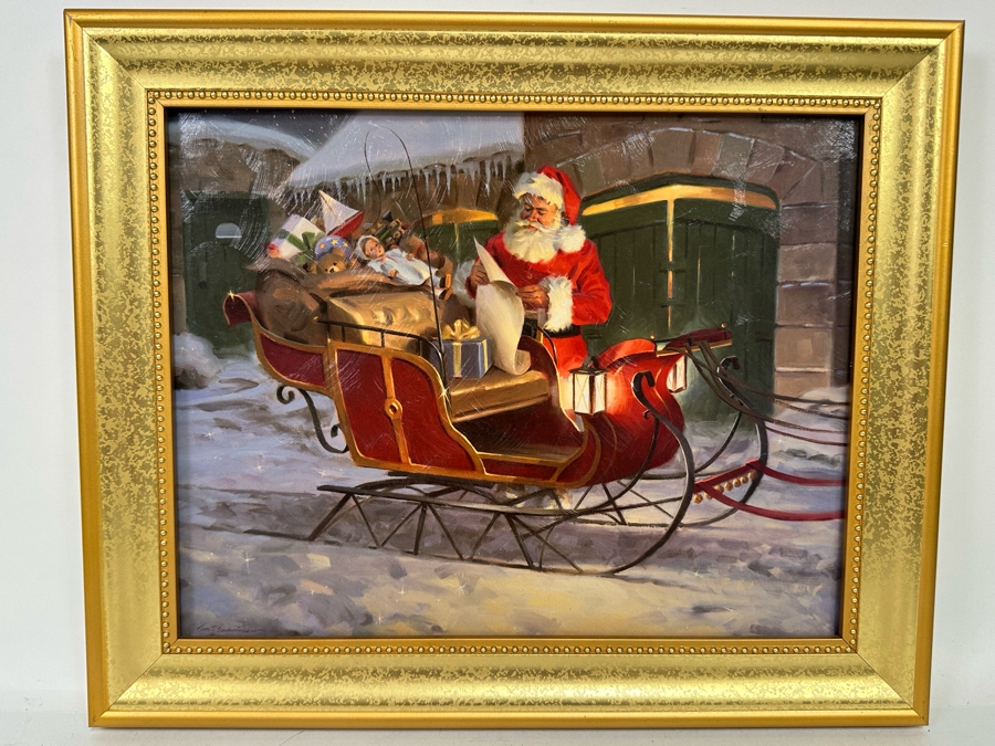Tom Browning Christmas Santa Claus Canvas Print 14 X 11 Framed 17 X 14 [Photo 2]