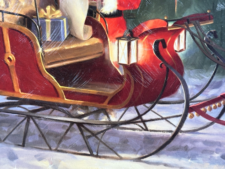 Tom Browning Christmas Santa Claus Canvas Print 14 X 11 Framed 17 X 14 [Photo 6]