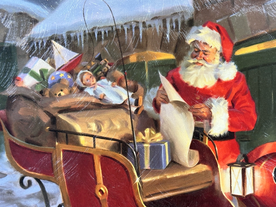 Tom Browning Christmas Santa Claus Canvas Print 14 X 11 Framed 17 X 14 [Photo 5]