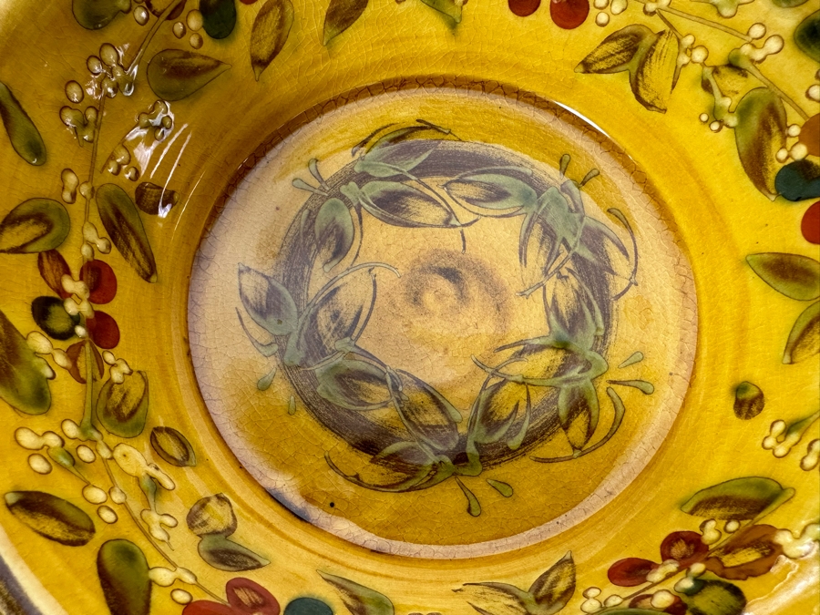 French Hand Painted Two Handled Dish By Jacques 10W X 8D X 3H [Photo 5]