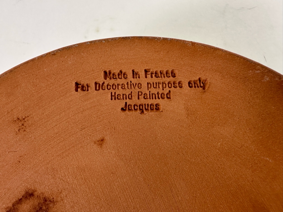 French Hand Painted Two Handled Dish By Jacques 10W X 8D X 3H [Photo 8]