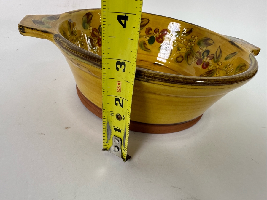 French Hand Painted Two Handled Dish By Jacques 10W X 8D X 3H [Photo 11]