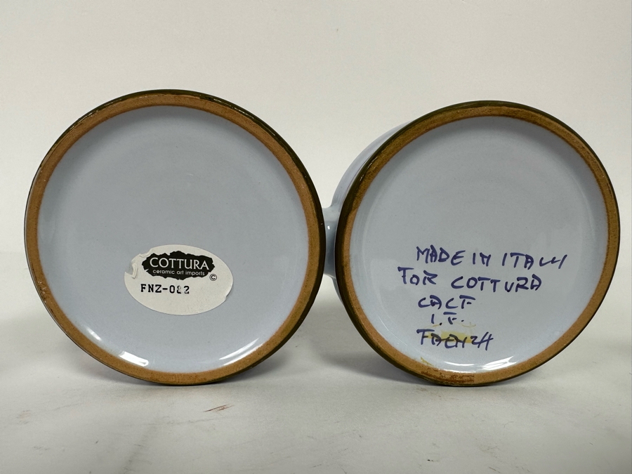 Italian Salt & Pepper Shakers With Carrier For Cottura 7W X 4D X 5H [Photo 5]