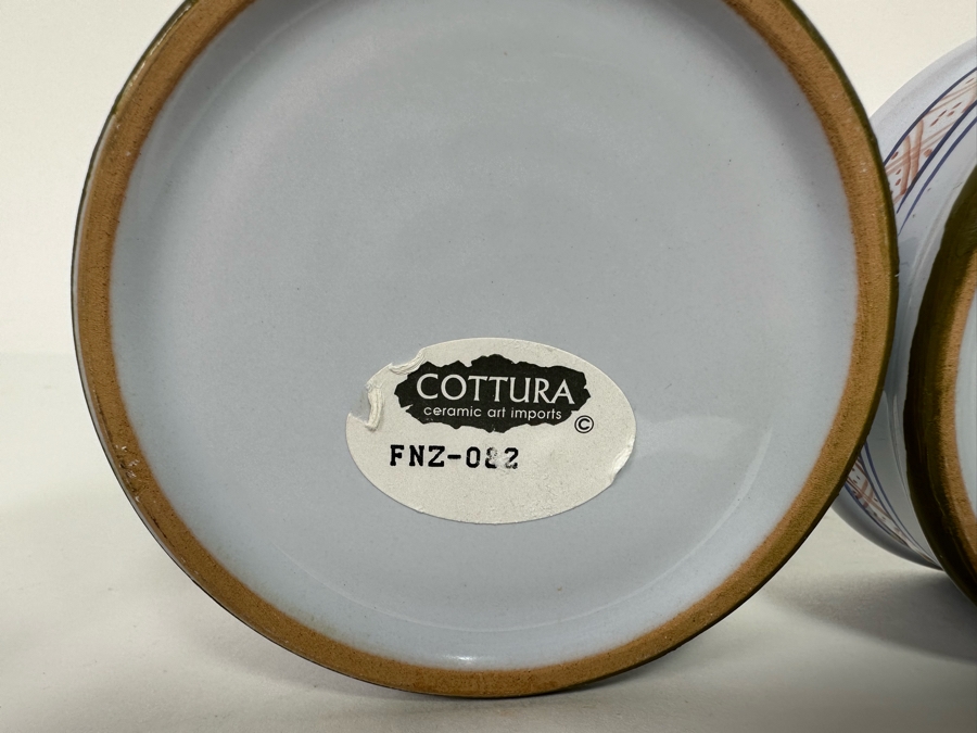 Italian Salt & Pepper Shakers With Carrier For Cottura 7W X 4D X 5H [Photo 6]