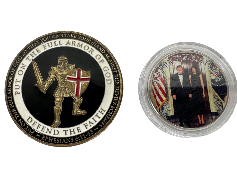 Northwest Territorial Mint NAVY Coin And Half Dollar Merry Christmas Coin With Donald And Melania Trump [Photo 1]