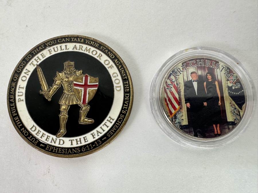 Northwest Territorial Mint NAVY Coin And Half Dollar Merry Christmas Coin With Donald And Melania Trump [Photo 3]