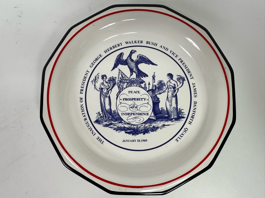 President George Herbert Walker Bush Presidential Inauguration Plate Jan 20, 1989 Pfaltzgraff 7W [Photo 3]