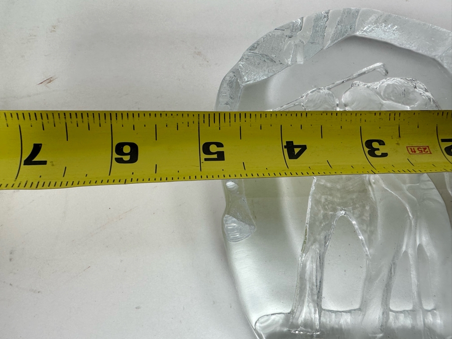 Signed Nybro Sweden Glass Golf Swing Paperweight 5W X 1D X 5.5H [Photo 9]