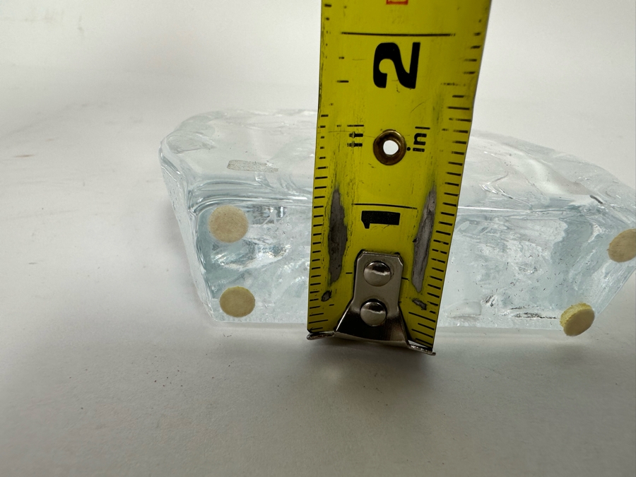 Signed Nybro Sweden Glass Golf Swing Paperweight 5W X 1D X 5.5H [Photo 11]