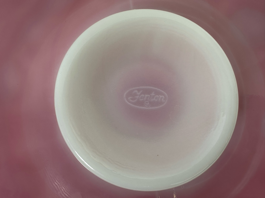 Vintage Signed Pink Fenton Glass Plate 10R [Photo 7]