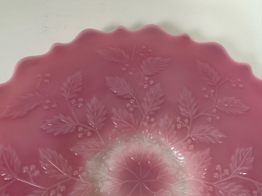 Vintage Signed Pink Fenton Glass Plate 10R [Photo 6]