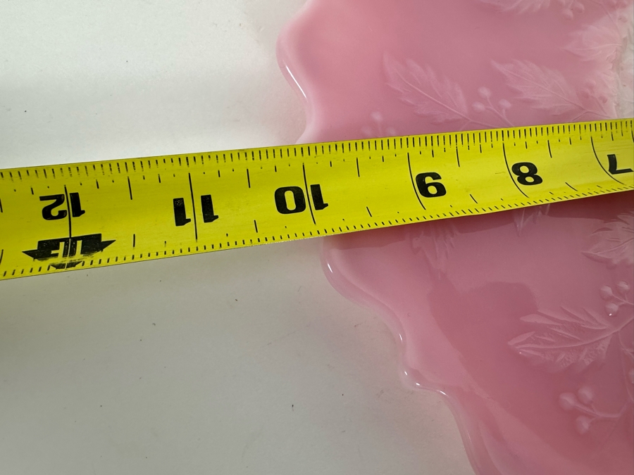 Vintage Signed Pink Fenton Glass Plate 10R [Photo 9]