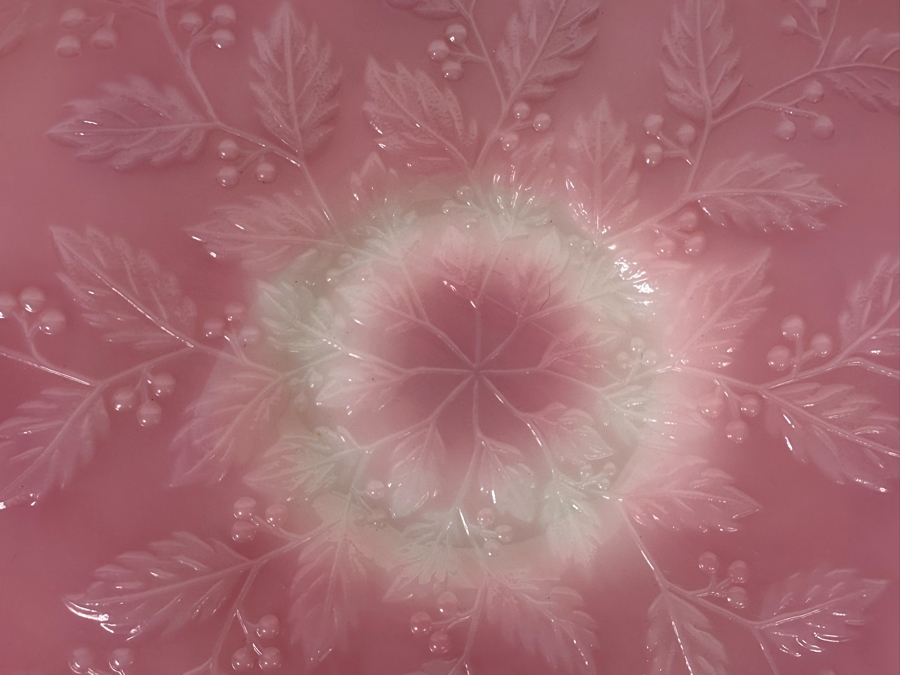 Vintage Signed Pink Fenton Glass Plate 10R [Photo 5]