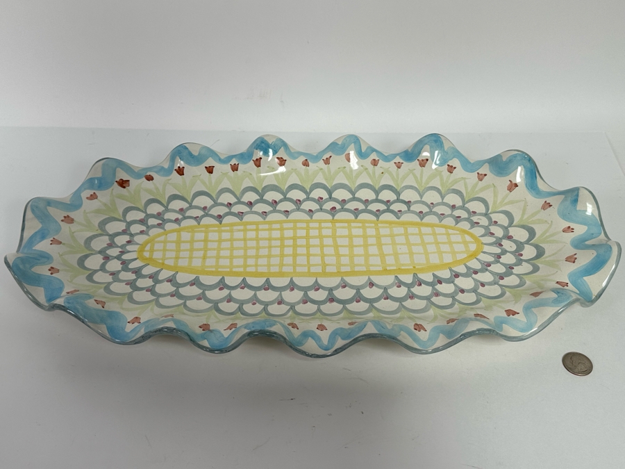 MacKenzie-Childs Hand Painted Platter 21.5W X 11D X 2H [Photo 5]