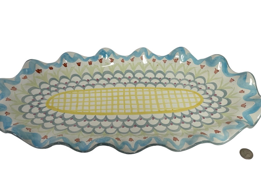 MacKenzie-Childs Hand Painted Platter 21.5W X 11D X 2H [Photo 2]