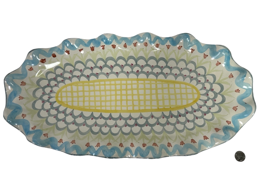 MacKenzie-Childs Hand Painted Platter 21.5W X 11D X 2H [Photo 1]