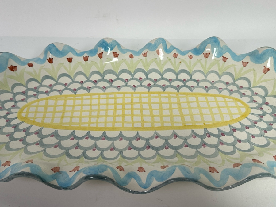 MacKenzie-Childs Hand Painted Platter 21.5W X 11D X 2H [Photo 6]