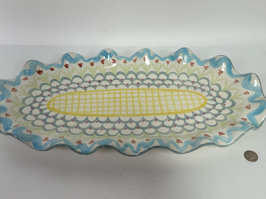MacKenzie-Childs Hand Painted Platter 21.5W X 11D X 2H [Photo 4]