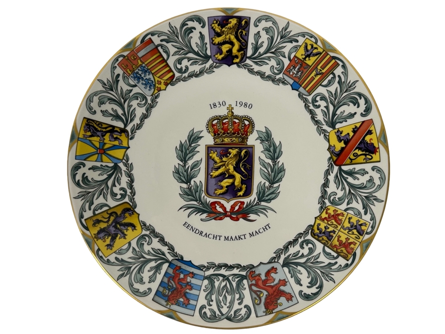 Villeroy & Boch Limited Edition Plate Eendracht Maakt Macht 1830-1980 10.25R [Photo 1]