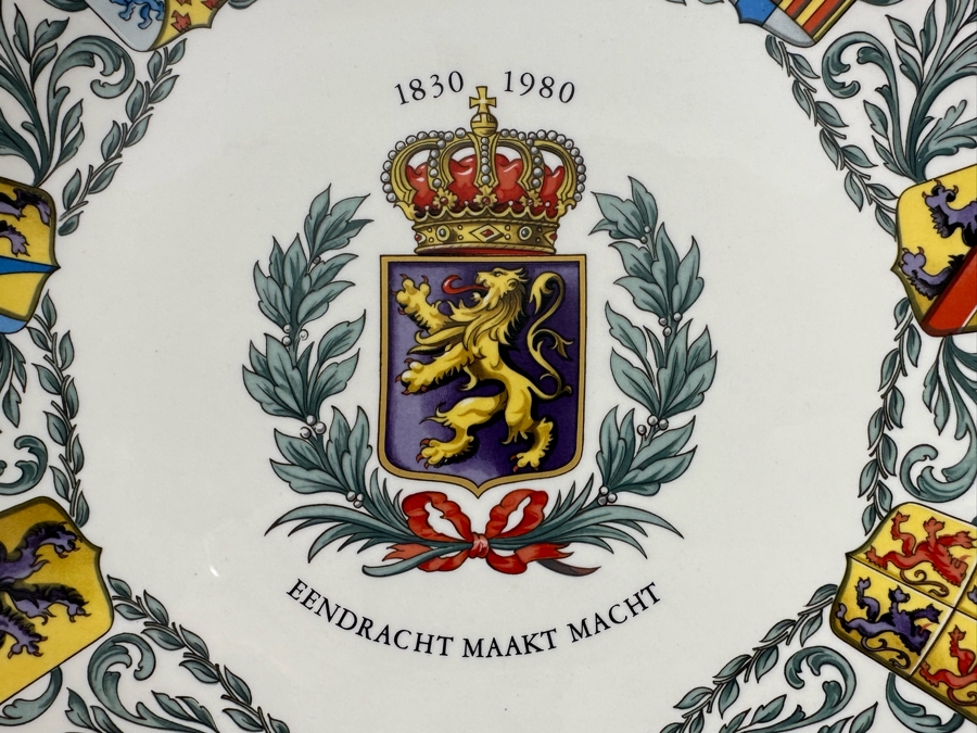 Villeroy & Boch Limited Edition Plate Eendracht Maakt Macht 1830-1980 10.25R [Photo 3]