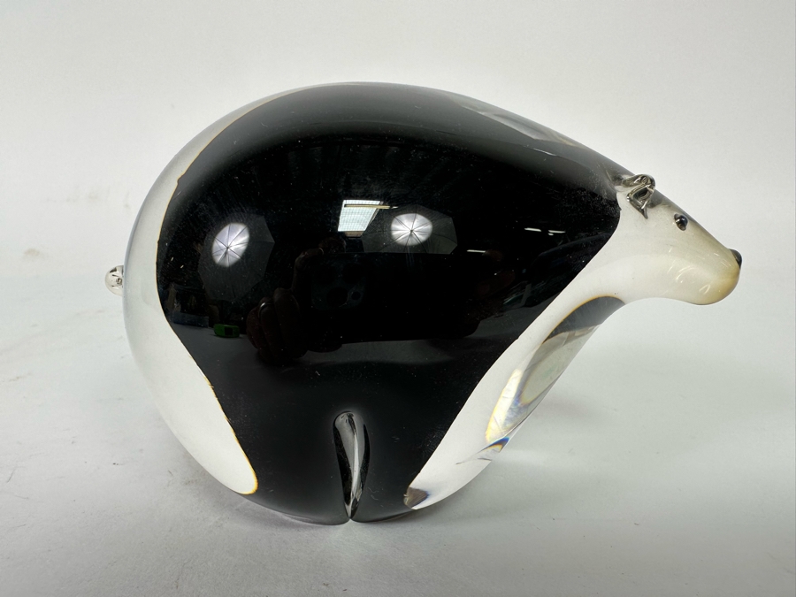 Hand Blown Glass Bear Figurine By Glassroots Boulder, CO 5W X 3D X 3H [Photo 2]