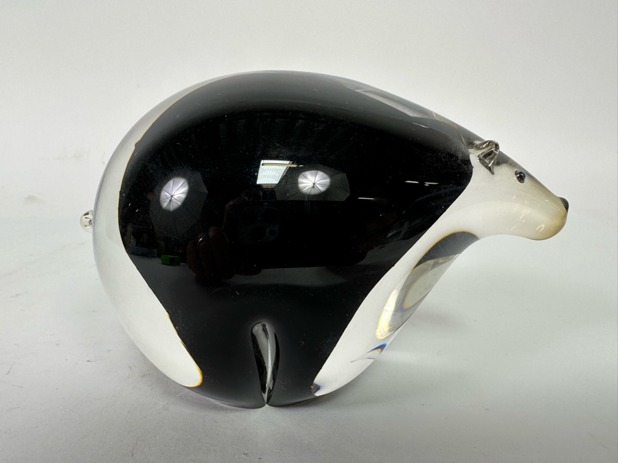 Hand Blown Glass Bear Figurine By Glassroots Boulder, CO 5W X 3D X 3H [Photo 3]