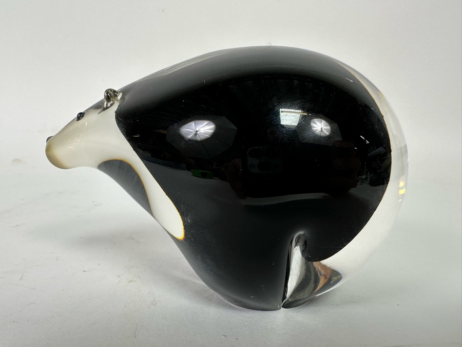 Hand Blown Glass Bear Figurine By Glassroots Boulder, CO 5W X 3D X 3H [Photo 5]