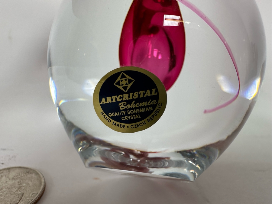Artcristal Bohemia Crystal Sculpture Handmade In Czech Republic 6H [Photo 6]