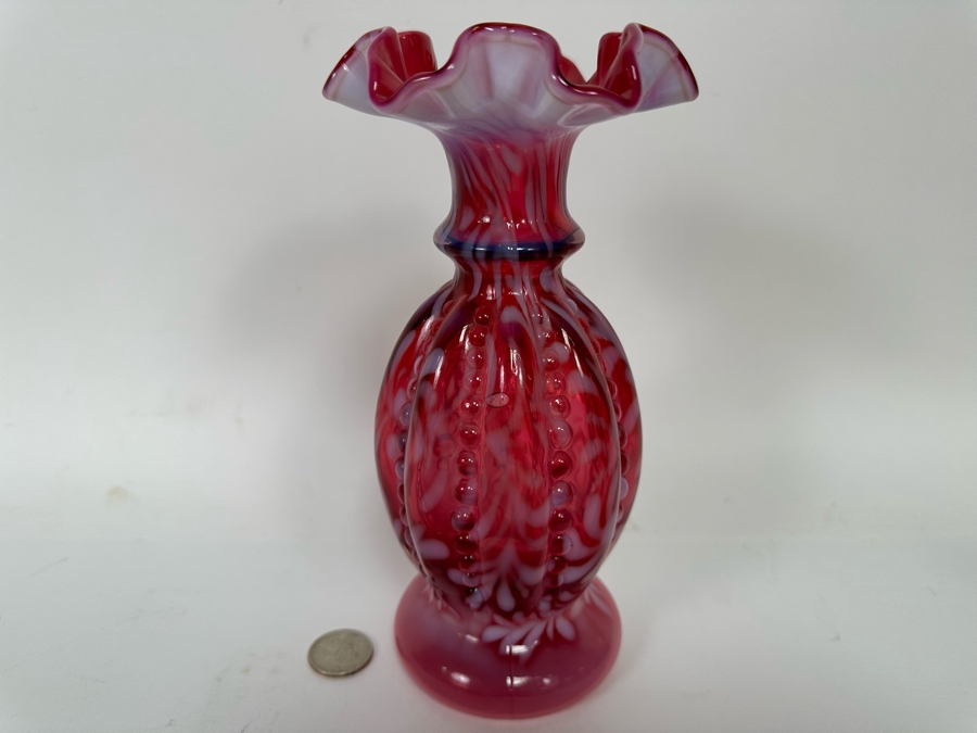 Signed W. C. Fenton Glass Vase [Photo 2]