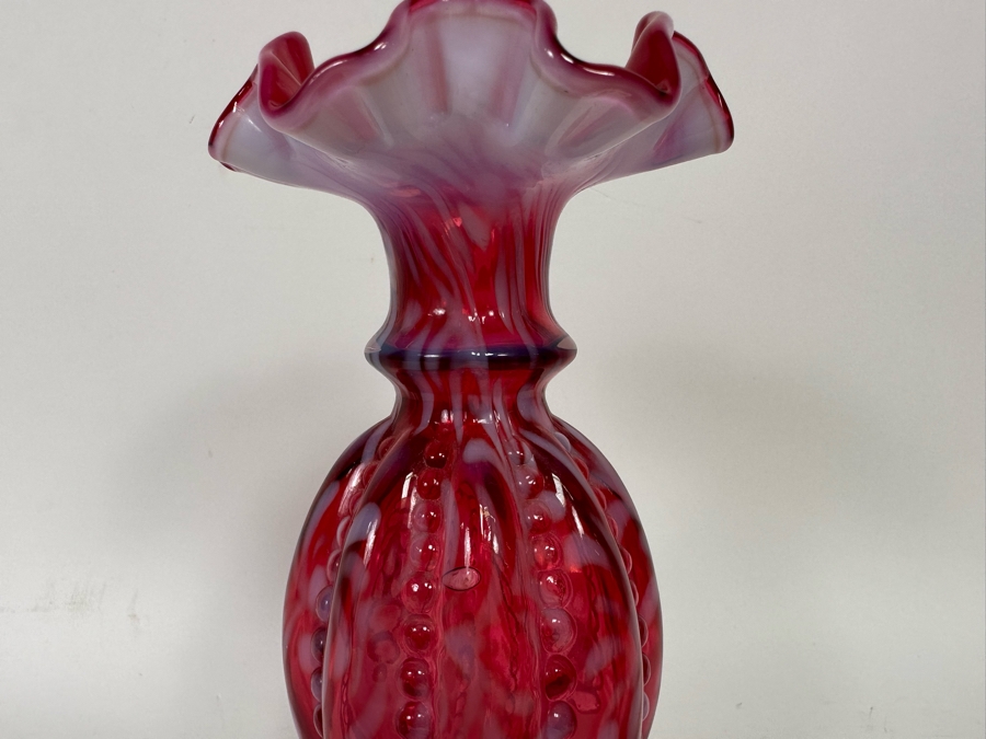 Signed W. C. Fenton Glass Vase [Photo 7]