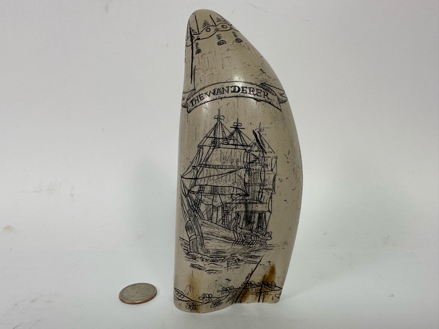 Faux Decorative Scrimshaw 6.5H [Photo 3]
