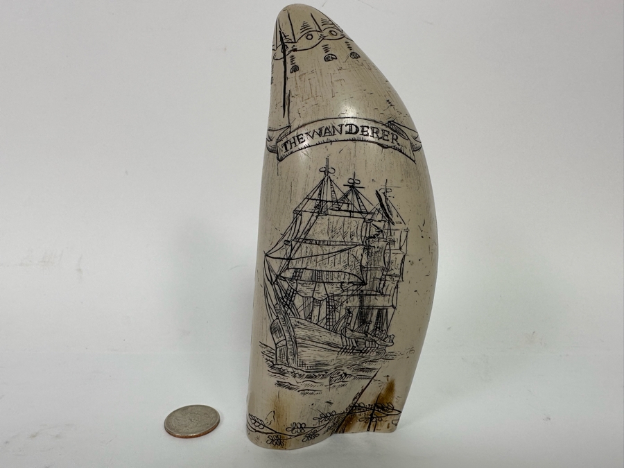 Faux Decorative Scrimshaw 6.5H [Photo 2]