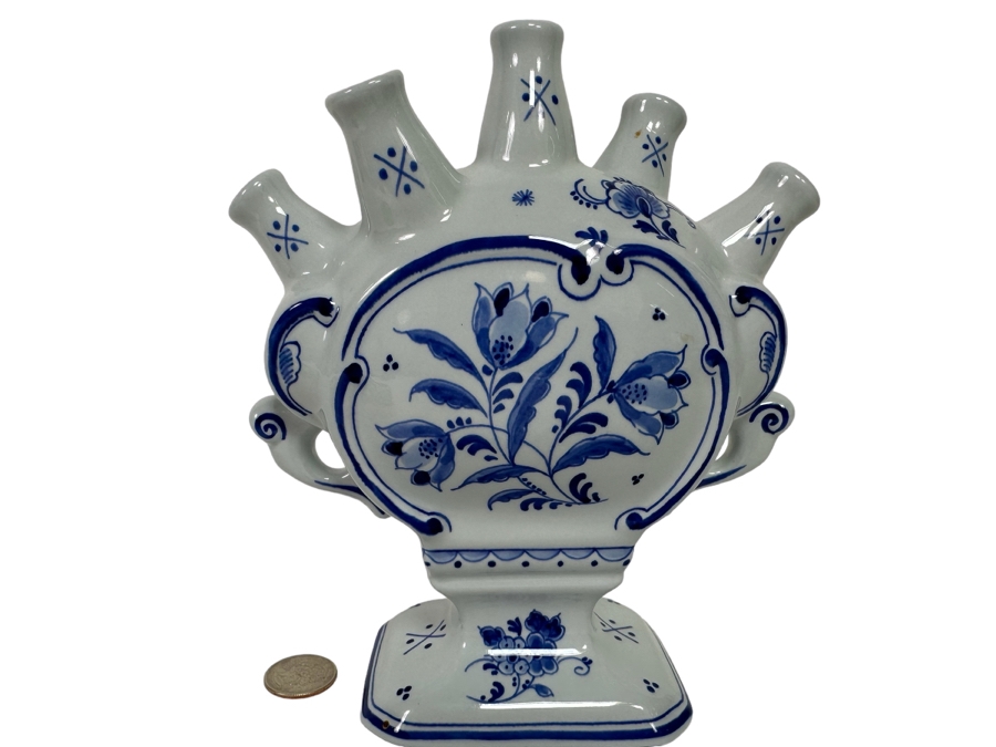 Delft Porcelain Vase 6.5W X 3D X 8H Retails $277 [Photo 1]