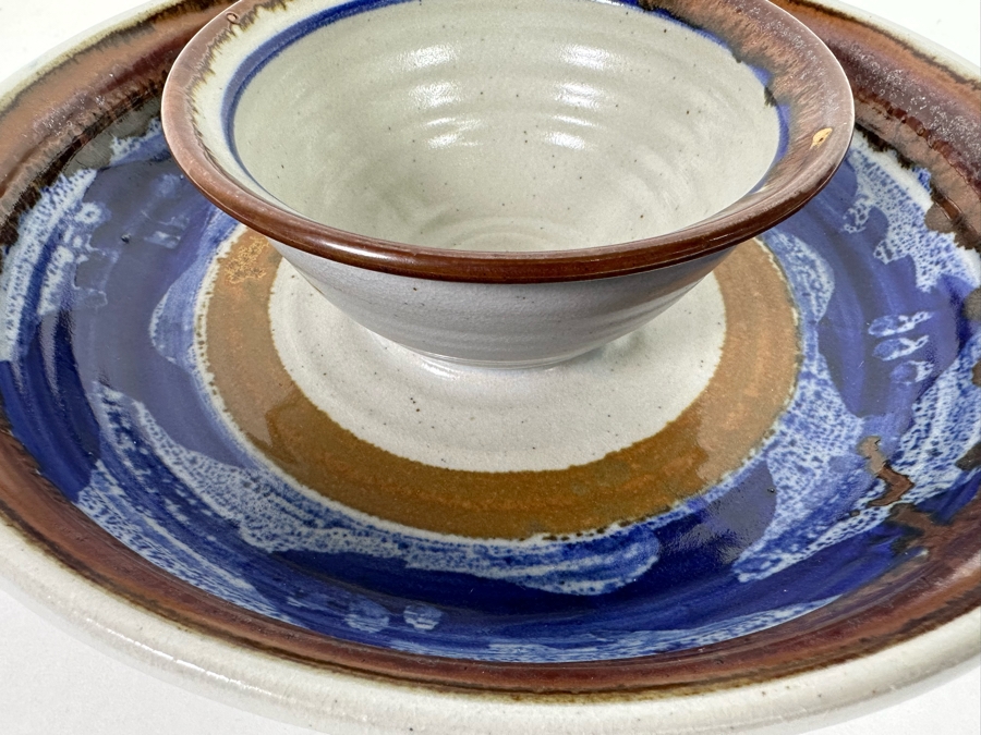 Signed Chips & Dips Art Pottery 12.5W X 3.5H [Photo 5]