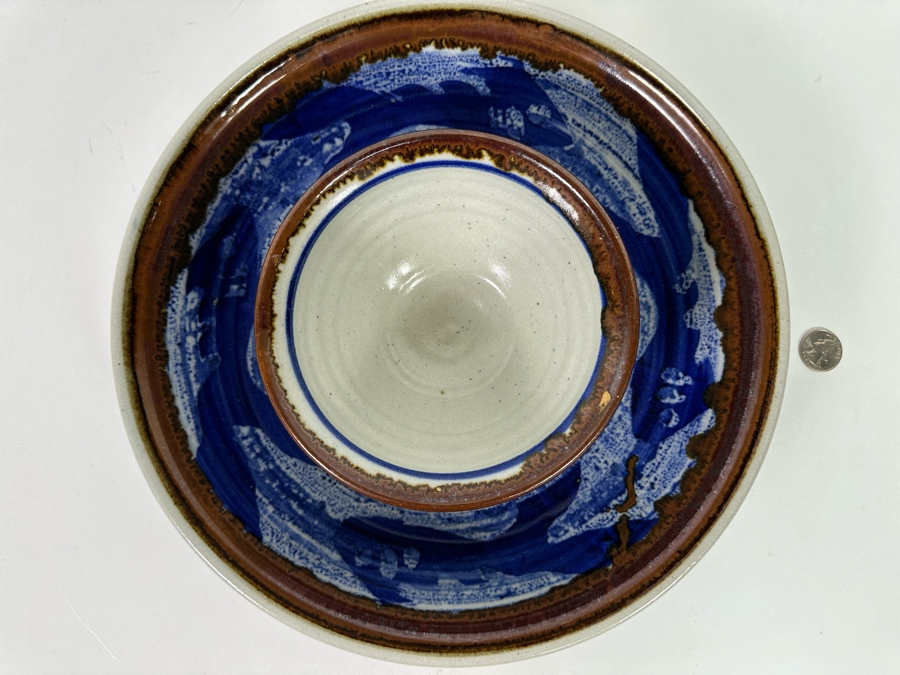 Signed Chips & Dips Art Pottery 12.5W X 3.5H [Photo 4]