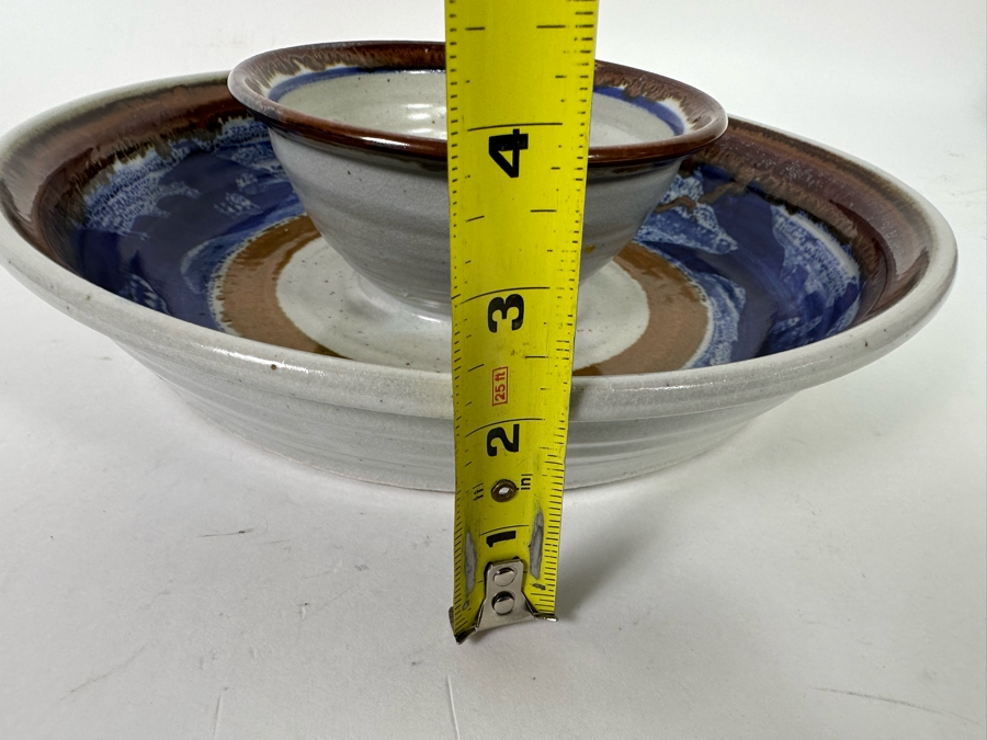 Signed Chips & Dips Art Pottery 12.5W X 3.5H [Photo 9]