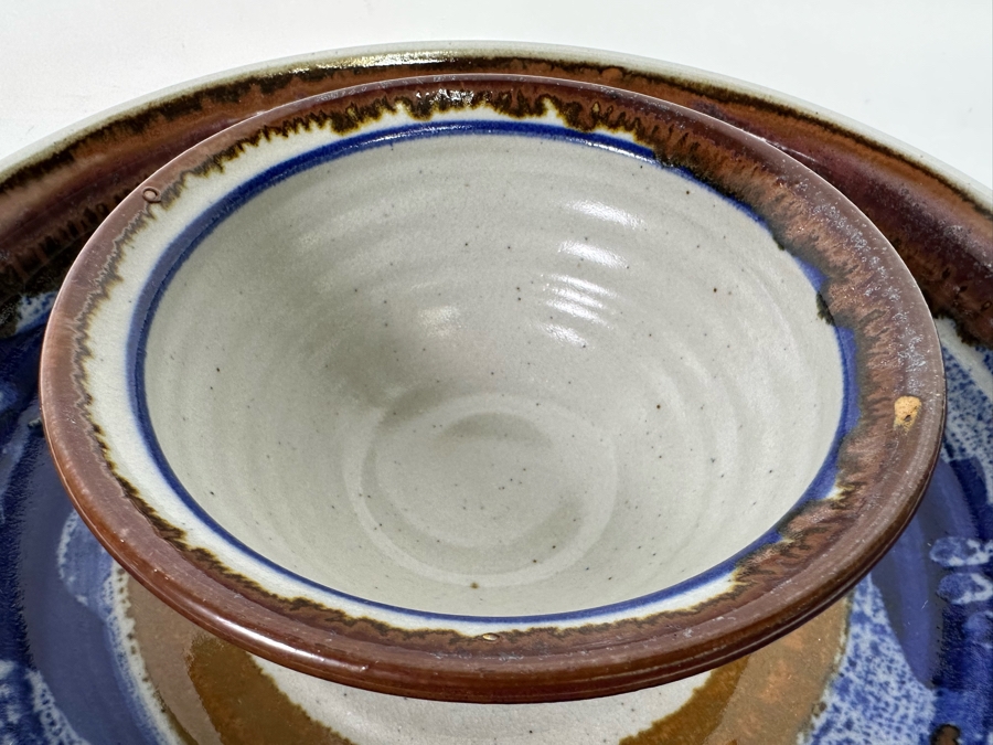 Signed Chips & Dips Art Pottery 12.5W X 3.5H [Photo 6]