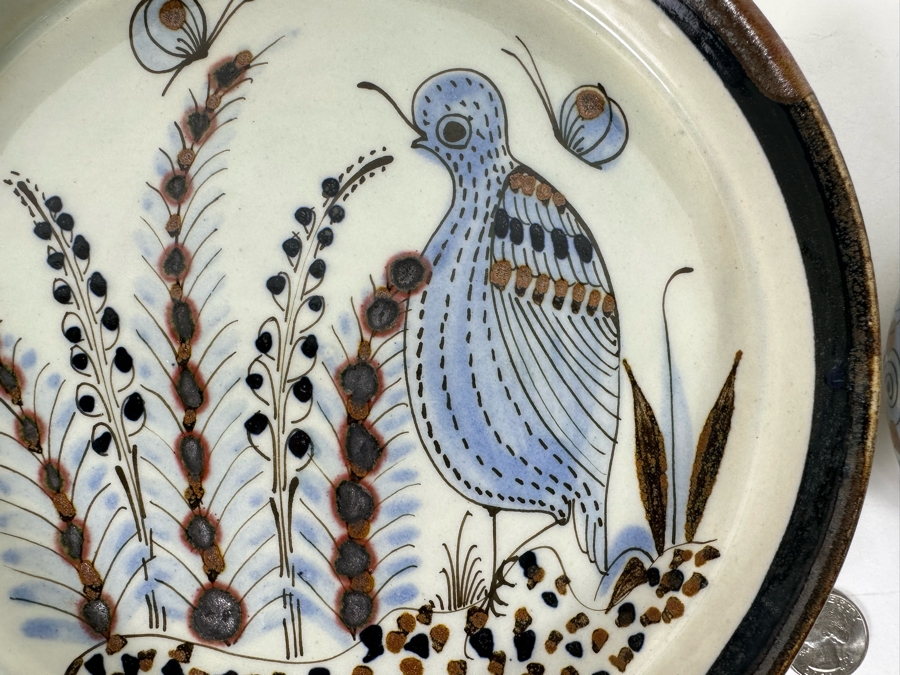 Pair Of Ken Edwards Handmade Signed Mexican Pottery Pieces El Palomar Mexico 9.5W And 5W [Photo 5]