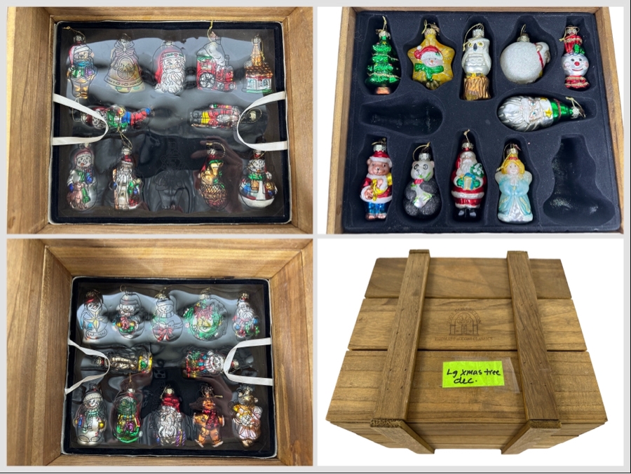 Thomas Pacconi Classics 2002 Collection Of Glass Ornaments Missing 2 Ornaments