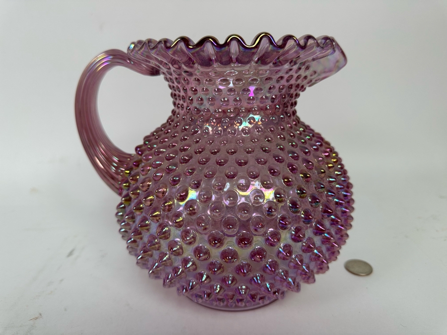 Vintage Fenton Glass Hobnail Pitcher 7.5H [Photo 6]
