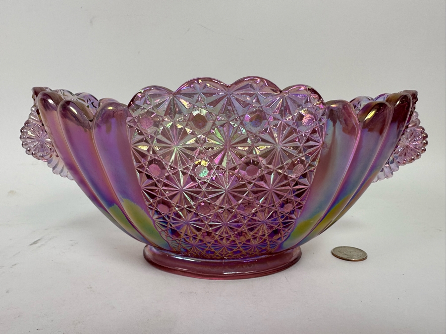 Vintage Fenton Glass Bowl 11W X 7D X 4.5H [Photo 3]