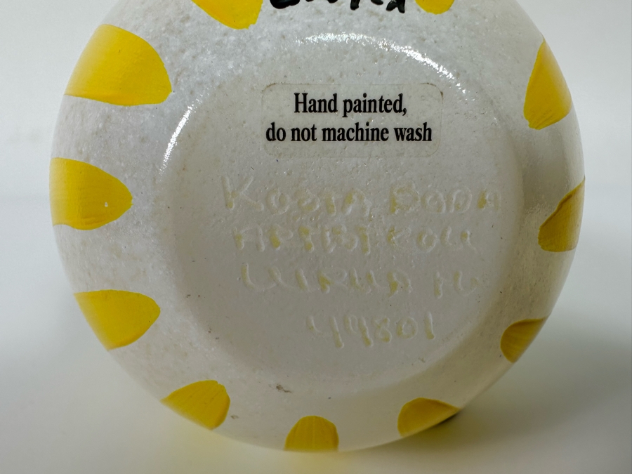 Kosta Boda Hand Painted Glass Vase, Signed 7.5H [Photo 7]