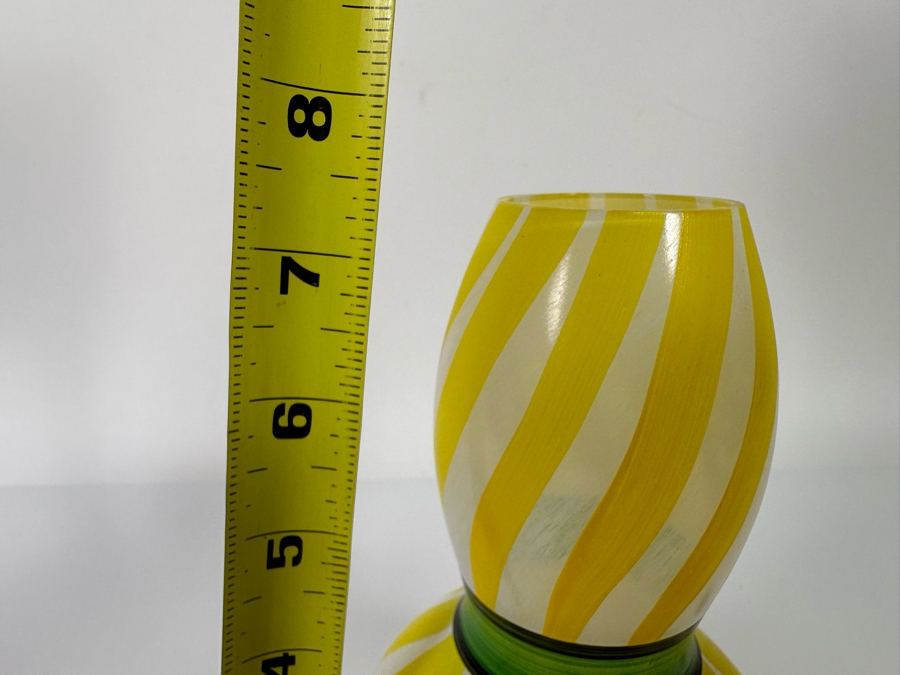 Kosta Boda Hand Painted Glass Vase, Signed 7.5H [Photo 8]