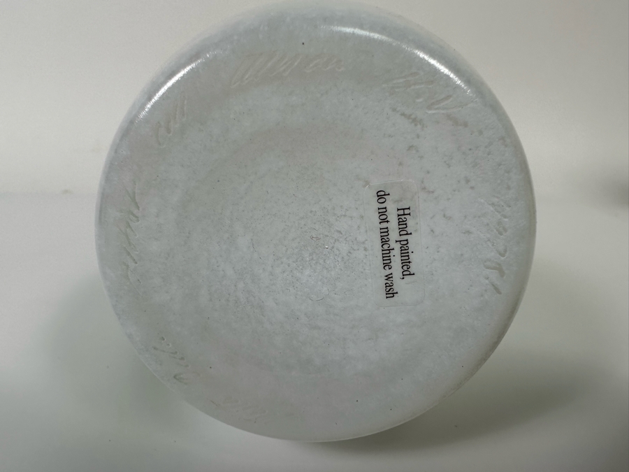 Kosta Boda Hand Painted Glass Vase, Signed 10H [Photo 7]