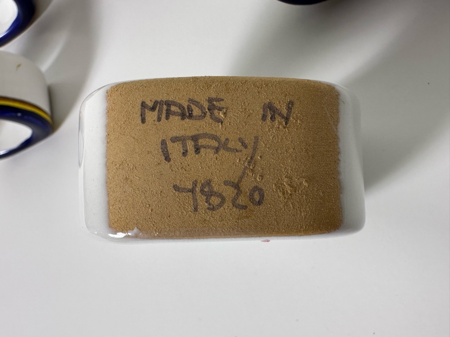 Hand Painted Italian Napkin Rings, Set Of 9 [Photo 6]