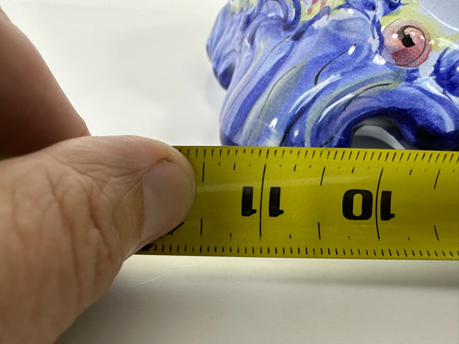 Vestal Hand Painted Covered Dish Alcobach Portugal 11.5W X 9D X 7H [Photo 10]