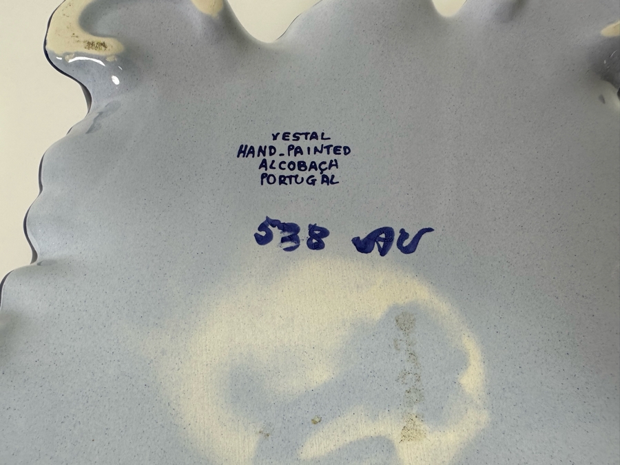 Vestal Hand Painted Covered Dish Alcobach Portugal 11.5W X 9D X 7H [Photo 9]