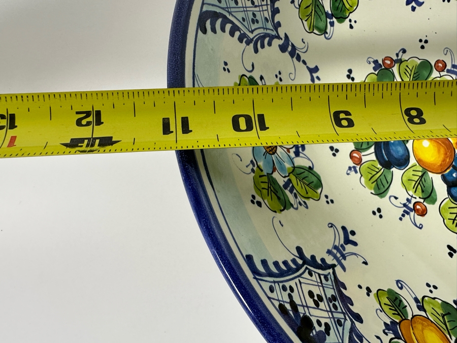 Hand Painted Studio Chironi Tuscan Ceramic Italian Bowl 11W X 2.5H [Photo 9]