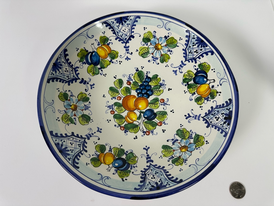 Hand Painted Studio Chironi Tuscan Ceramic Italian Bowl 11W X 2.5H [Photo 2]