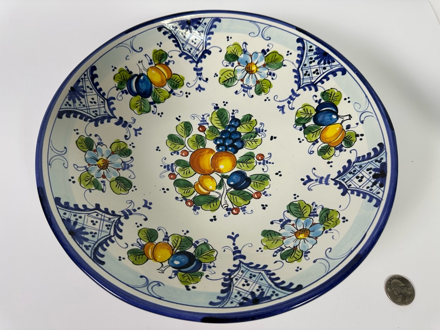 Hand Painted Studio Chironi Tuscan Ceramic Italian Bowl 11W X 2.5H [Photo 3]